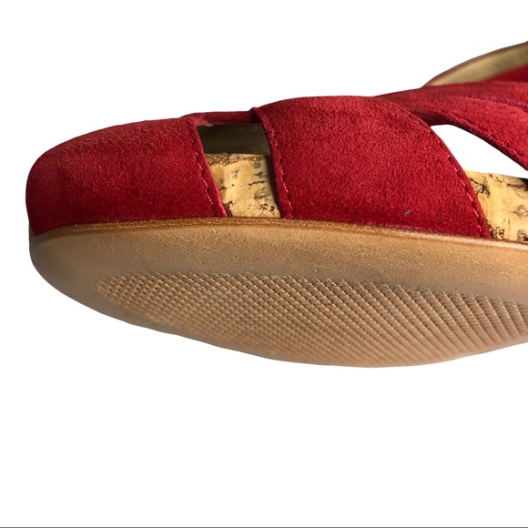 VIA SPIGA Retro 40's Red Shoes Sz. 7 Sandals - Picture 9 of 11